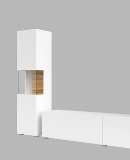 Obývací stěny UDREN obývací stěna, bílá/dub wotan