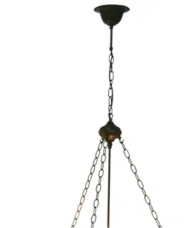 Lampy Kovový stropní držák lustru - 100 cm 3x E27 / Max 60W Clayre & Eef 5LL-8842