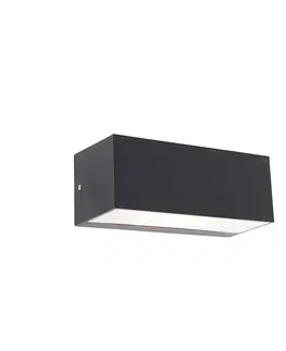 Venkovni nastenne svetlo Moderní nástěnné svítidlo černé IP65 - Houks
