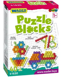Hračky stavebnice WADER - puzzle kostky 40 ks