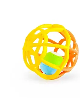 Hračky BABY MIX - Interaktivní svítící a hrající chrastítko Balónek žluté