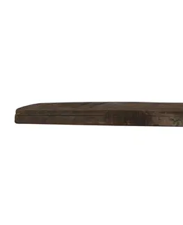 Regály a poličky Hnědá dřevěná retro nástěnná polička Grimaud - 61*14*4cm Chic Antique 41054800 (41548-00)