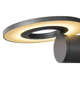 LED venkovní nástěnná svítidla BIG WHITE (SLV) I-RING nástěnné přisazené svítidlo, 9,2 W, 3000 K, antracit 1007236
