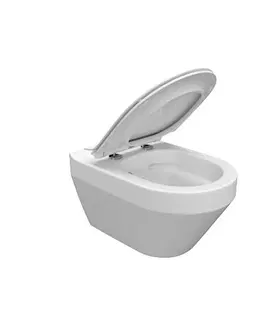 Záchody CERSANIT SET 906 WC CREA CO OVAL VČETNĚ SLIM SEDÁTKA DURAPLAST SOFTCLOSE/JEDNO TLAČÍTKO  S701-212