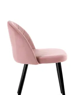 Židle Ak furniture Čalouněná designová židle Poppy růžová