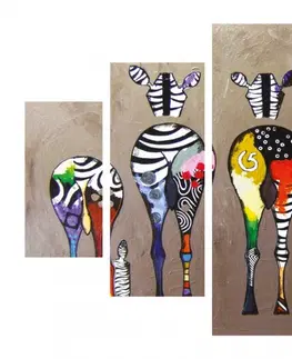 Obrazy Hanah Home Vícedílný obraz Animals 92 x 56 cm