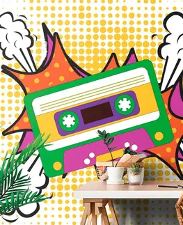 Pop art tapety Tapeta kazeta ikona hudby