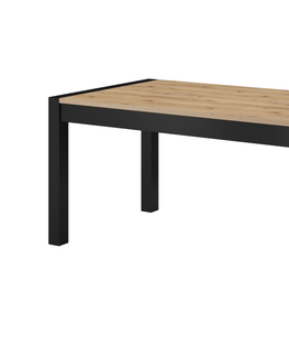 Jídelní stoly NATALENSIS rozkládací stůl, dub taurus/černý mat