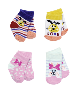 Hračky panenky ZAPF - Baby Born Ponožky (2 Páry), 2 Druhy, 43 Cm