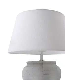 Stolní lampy na noční stolek Lindby Stolní lampa Lindby Aelith Ø 30 cm keramická bílá
