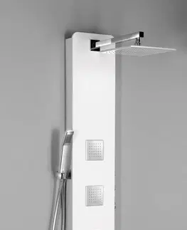 Sprchy a sprchové panely POLYSAN SPIRIT SQUARE termostatický sprchový panel nástěnný, 250x1550, bílá 81151
