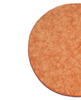 Koberce a koberečky Dywany Lusczow Kulatý koberec SERENADE Graib oranžový, velikost kruh 133