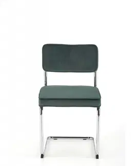 Jídelní sety Konzolová jídelní židle K510 Halmar Tmavě zelená
