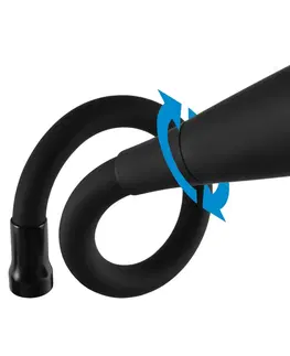 Kuchyňské baterie SLEZAK-RAV Vodovodní baterie dřezová s flexibilním ramínkem se sprchou COLORADO, Barva: černá matná/chrom, Rozměr: 1/2'' CO106.5/13CMATC