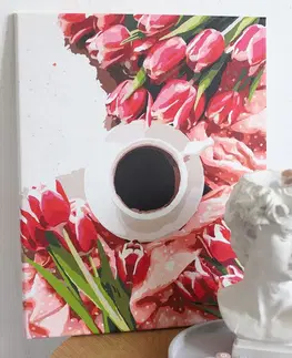 Zátiší Malování podle čísel ranní káva