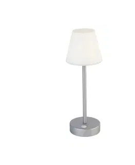 Stolni lampy Stolní lampa šedá včetně LED dobíjecí s dotykovým stmívačem - Renata