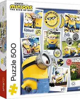Hračky puzzle TREFL - Puzzle 500 - Bláznivá sbírka fotografií / Mimoni: Padouch přichází