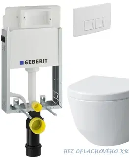WC sedátka Geberit KOMBIFIX Basic tlačítko DELTA 50 Bílé WC LAUFEN PRO RIMLESS + SEDÁTKO 110.100.00.1 50BI LP1