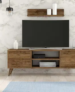 Obývací stěny a sestavy nábytku Televizní stěna SENFONI16 ořech