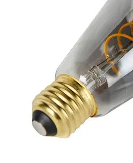 Zarovky E27 stmívatelná LED žárovka s krouceným vláknem kouřová ST64 4W 136 lm 1800K