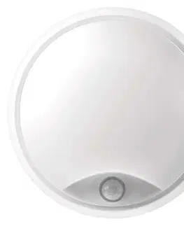 LED nástěnná svítidla EMOS LED přisazené svítidlo s PIR, kruh černá/bílá 14W teplá bílá 1539071240