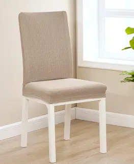 Doplňky do ložnice 4Home Napínací potah na židli Magic clean béžová, 45 - 50 cm, sada 2 ks