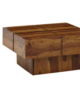 Odkládací stolky Konferenční Stolek Z Masivního Dřeva Š: 57,5cm