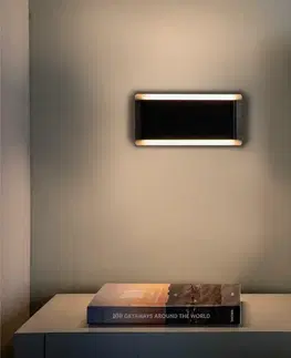 LED nástěnná svítidla FARO MOOD RCT nástěnná lampa, černá a dřevo