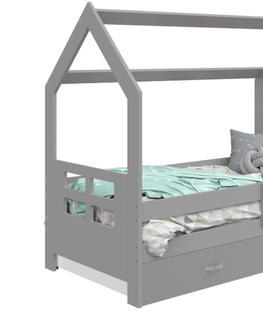 Postele Dětská postel SPECIOSA D3D 80x160, šedá