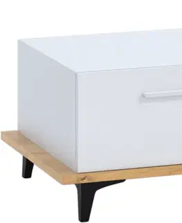 Konferenční stolky ARTBm Konferenční stolek BOX-03 Barva: dub burgun / bílá / černá