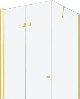 Sprchové kouty MEXEN/S LIMA sprchový kout 100x100, transparent, zlatá 856-100-100-50-00