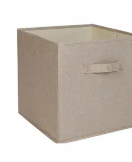 Úložné boxy Compactor Skládací úložný box do police Sandy 31 x 31 x 31 cm, béžová