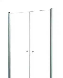 Sprchové kouty HOPA Bezrámové sprchové dveře SINCO DUE BARVA rámu Chrom/Leštěný hliník (ALU), Rozměr A 90 cm, Rozměr C 195 cm, Směr zavírání Univerzální Levé / Pravé, Výplň Čiré bezpečnostní sklo 6 mm BCSIN90DUE
