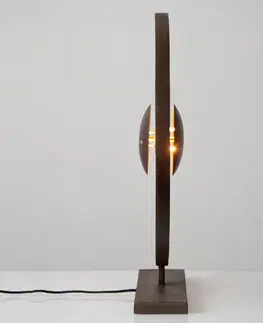 Stolní lampy Holländer Stolní lampa Satellite zlatohnědá, výška 58