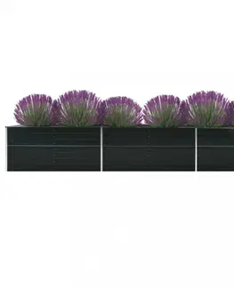 Květináče a truhlíky Zahradní truhlík pozinkovaná ocel 480x80x45 cm Dekorhome Antracit