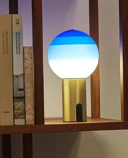 Stolní lampy Marset MARSET Dipping Light stolní lampa modrá/mosaz