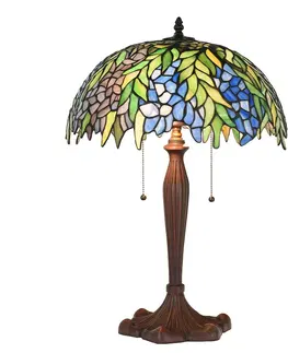 Svítidla Stolní lampa Tiffany lampa Rousse - Ø 41x60 cm E27/max 2x60W Clayre & Eef 5LL-1216