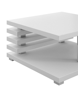 Konferenční stolky Konferenční stolek MANDULIS, bílý mat