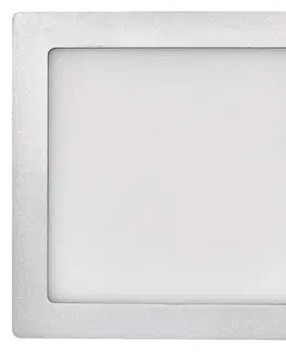 LED nástěnná svítidla EMOS LED panel 225×225, přisazený stříbrný, 18W neutrální bílá 1539067160