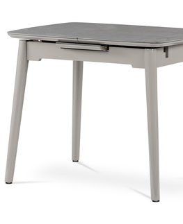 Jídelní stoly Jídelní stůl MEDININ typ 2, šedý mramor/šedý vysoký lesk