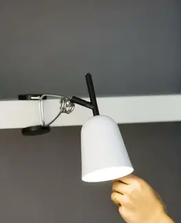Stolní lampy s klipem FARO STUDIO bílá stolní lampa s klipem
