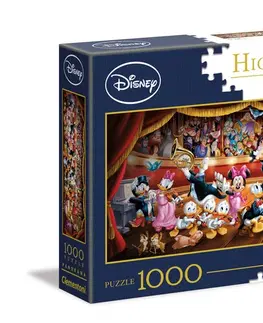 Hračky puzzle CLEMENTONI - Puzzle 1000 dílků panorama - Disney orchestr