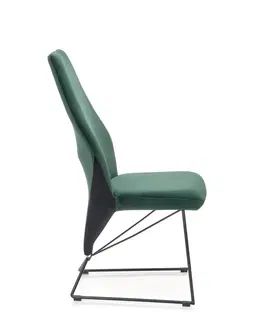 Židle HALMAR Jídelní židle K485 tmavě zelená