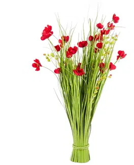 Květiny Vazba umělých lučních květin 80 cm, červená