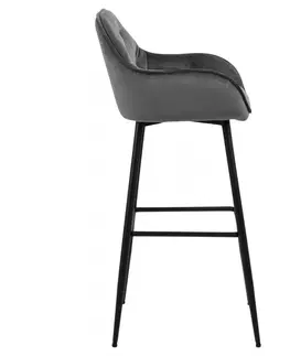 Barové židle Actona Barová židle Brooke tmavě šedá