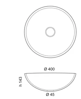 Umyvadla SAPHO MURANO WENGE skleněné umyvadlo na desku, průměr 40cm, měděná/stříbrná AL5318-66