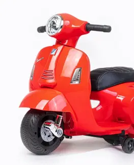 Dětská vozítka a příslušenství Baby Mix Dětská elektrická motorka Vespa, červená