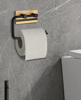 Koupelnové doplňky TZB Držák na toaletní papír DEMAK černý