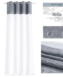 Záclony Záclona AmeliaHome Melia bílá, velikost 140x250
