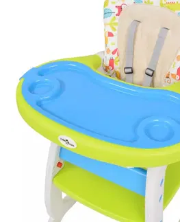 Židle Dětská jídelní židlička 3v1 se stolkem Dekorhome Růžová